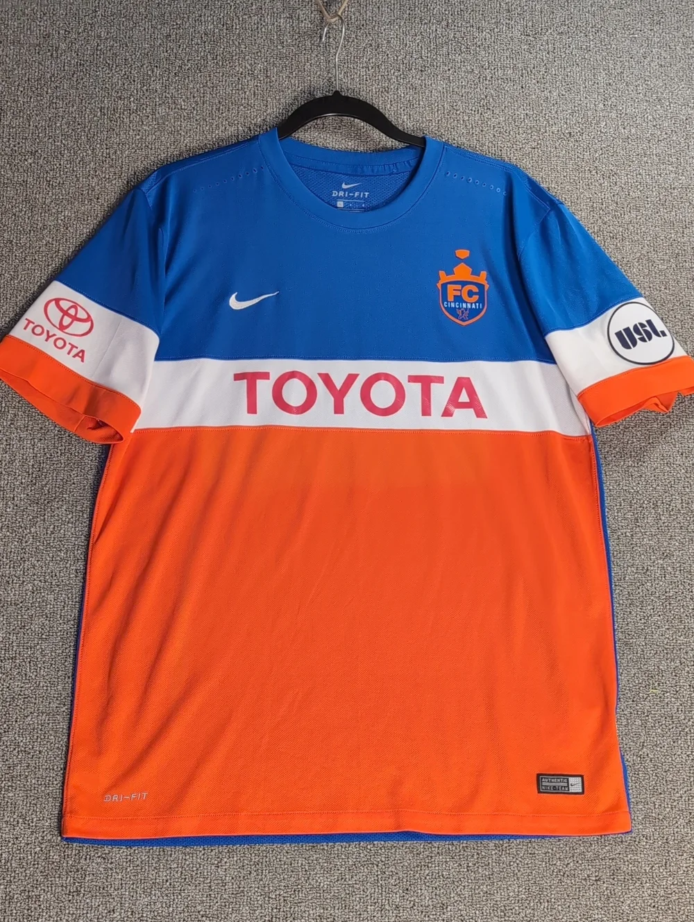 RARE Nike FC Cincinnati USL Jersey L Toyota Jimmy McLaughlin #20 Grails - Picture 1 of 15